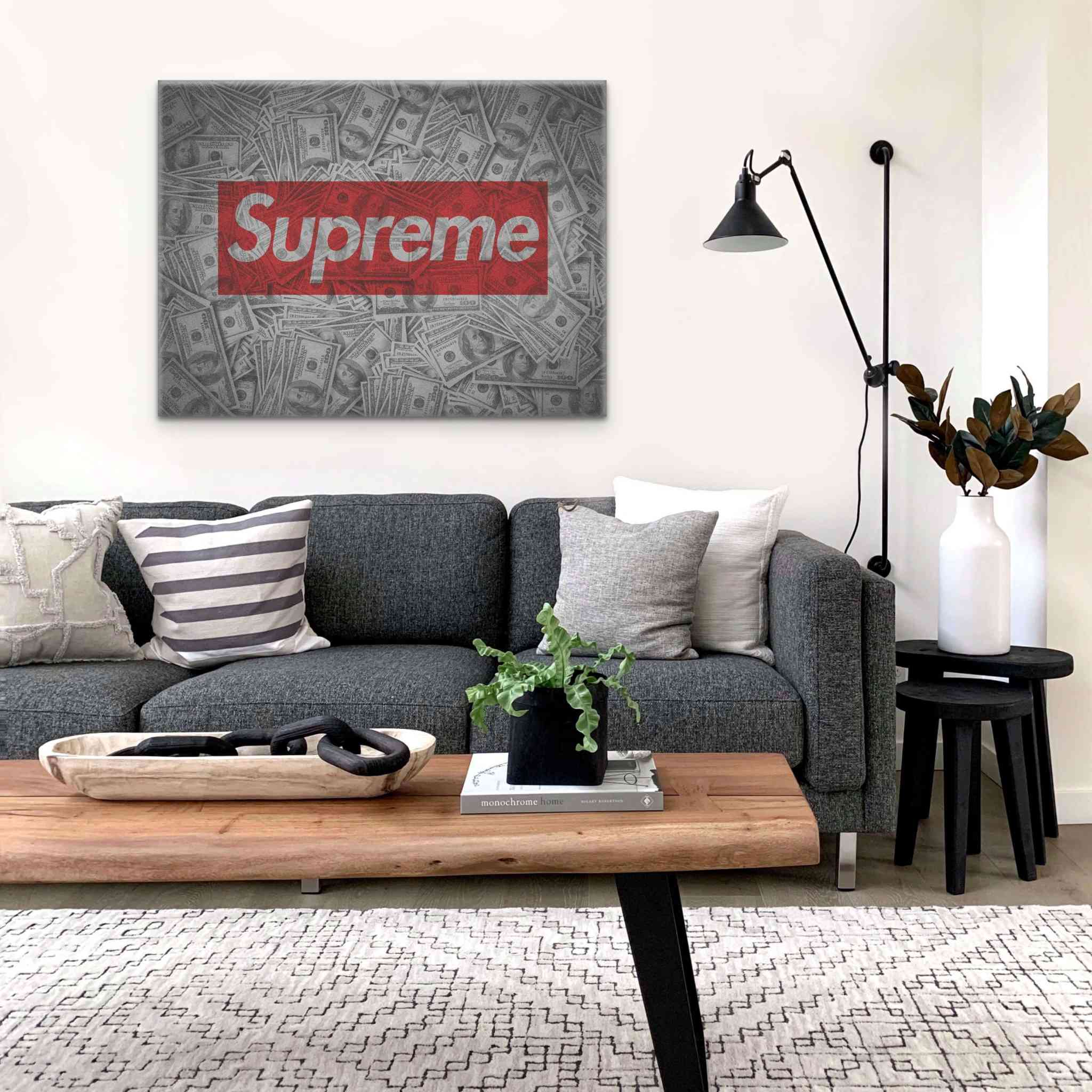 Supreme Money Canvas Art, Pop Culture Art